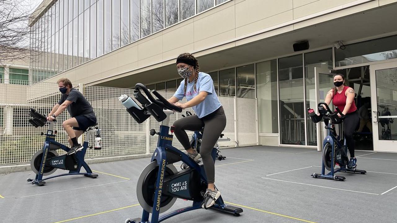Cycle Returns to Outdoor Group Exercise Campus Recreation
